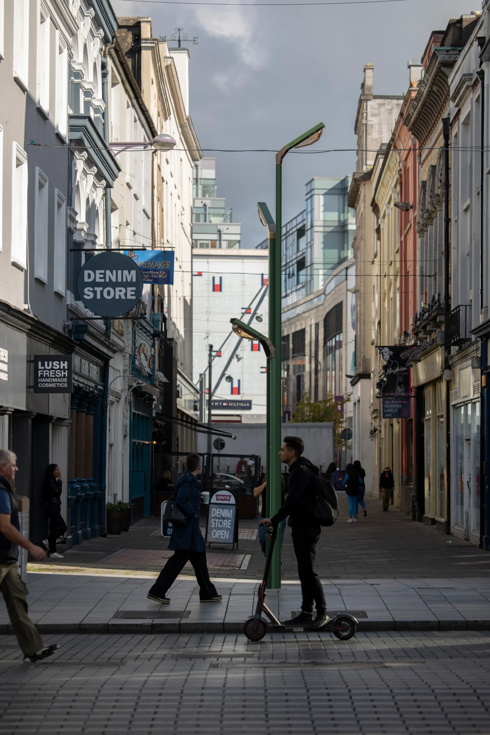 Boom Nouveau, sculptural light, commissioned public art work for Cork City Centre